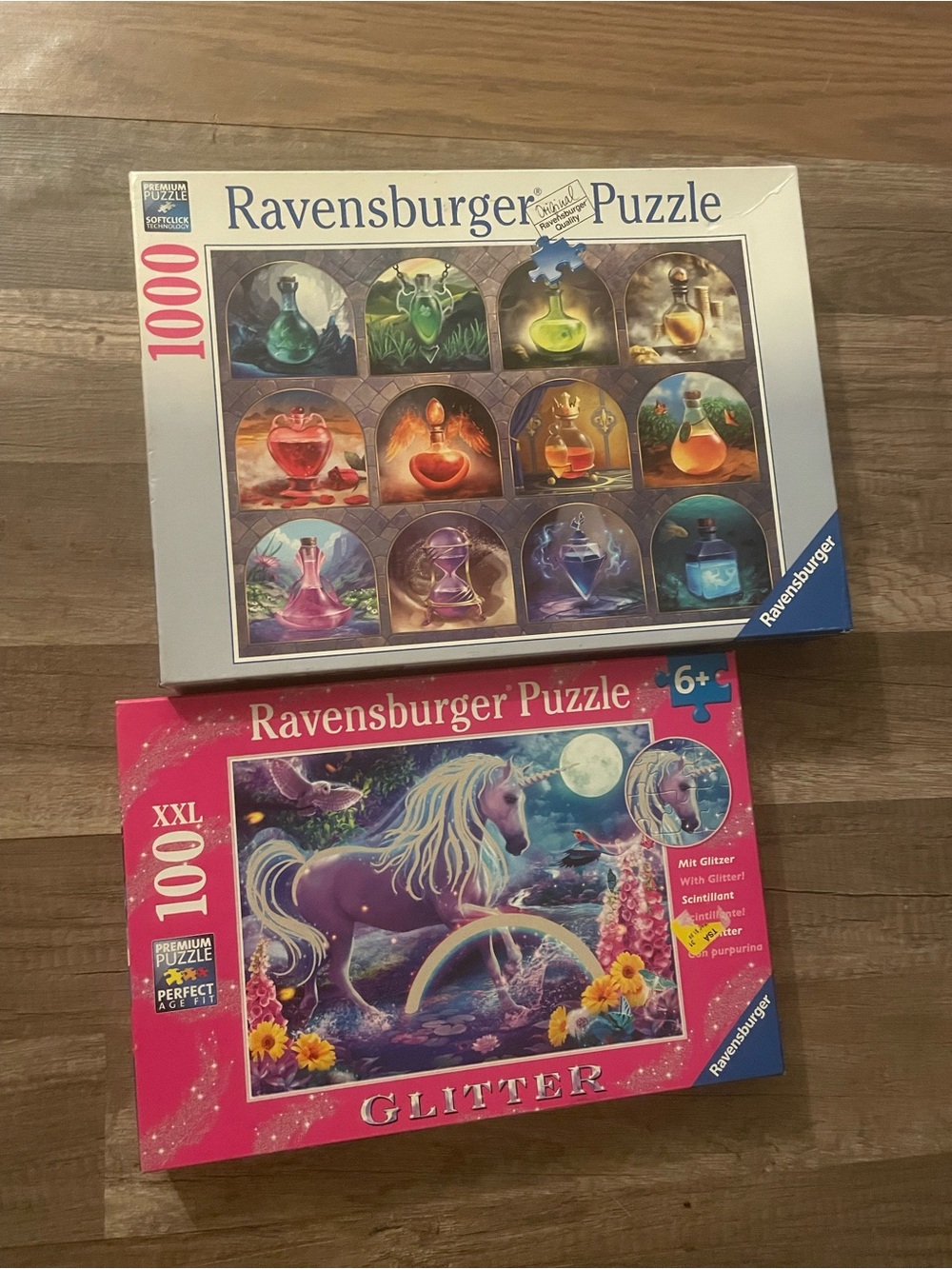 Ravensburger Purple Unicorn & Multicolor Potion 1000-Piece Puzzle Set